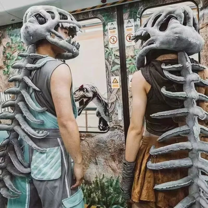 3D Realistic Dinosaur Skeleton Costume Set 