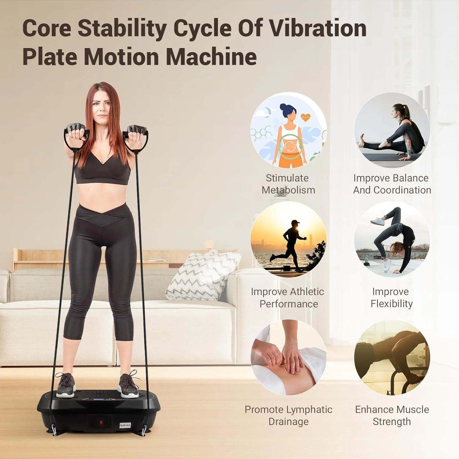 Vibration Plate Exercise Machine for Full Body Workout, Fitness, Weight Loss, and Muscle Toning