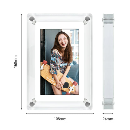 5 Inch Acrylic Digital Photo Frame - 4G Memory Battery 