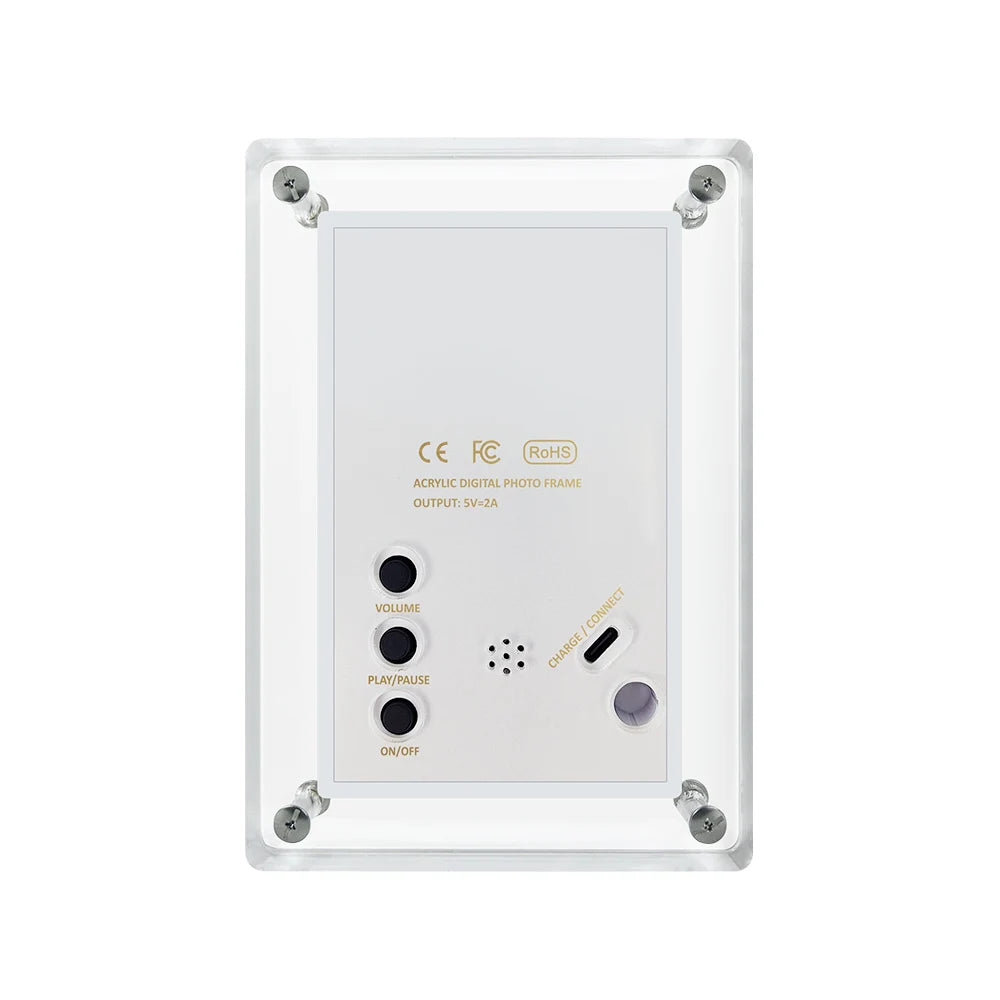 5 Inch Acrylic Digital Photo Frame - 4G Memory Battery 