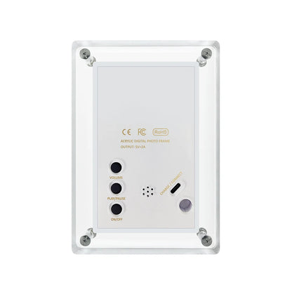 5 Inch Acrylic Digital Photo Frame - 4G Memory Battery 