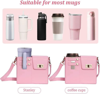 Multifunctional Crossbody Shoulder Bag Water Bottle Holder